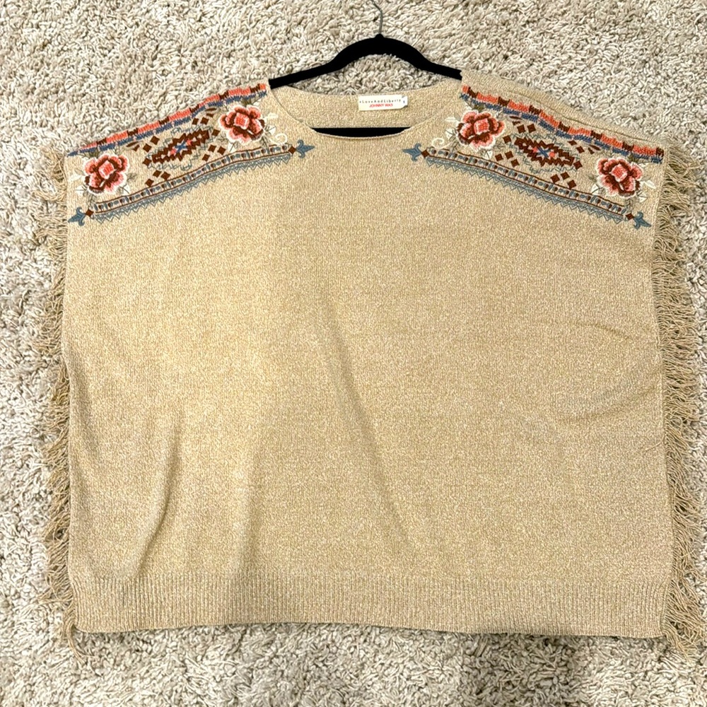 Johnny Was 4 Life and Liberty. Typically unique. Size S. Silk blend top. - Picture 2 of 10